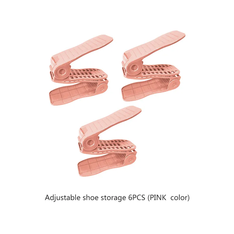 Горячие стойки для обуви, регулируемая Современная двойная стойка для хранения обуви для гостиной, органайзер для обуви, полка для хранения дома - Цвет: 3 lots pink