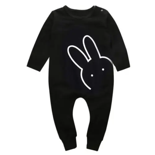 Emmaaby/комбинезон для младенцев мальчиков девочек, хлопковый комбинезон с длинными рукавами и рисунком кролика, одежда для детей от 0 до 3 лет