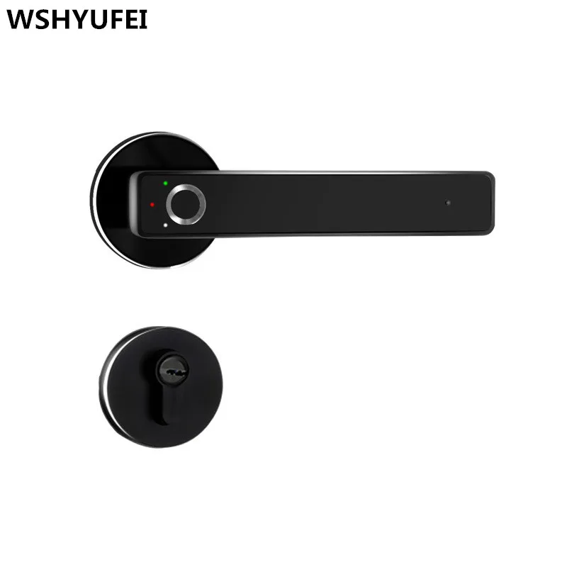 Fingerprint handle lock smart semiconductor fingerprint lock electronic biometric fingerprint door  - 33014682943