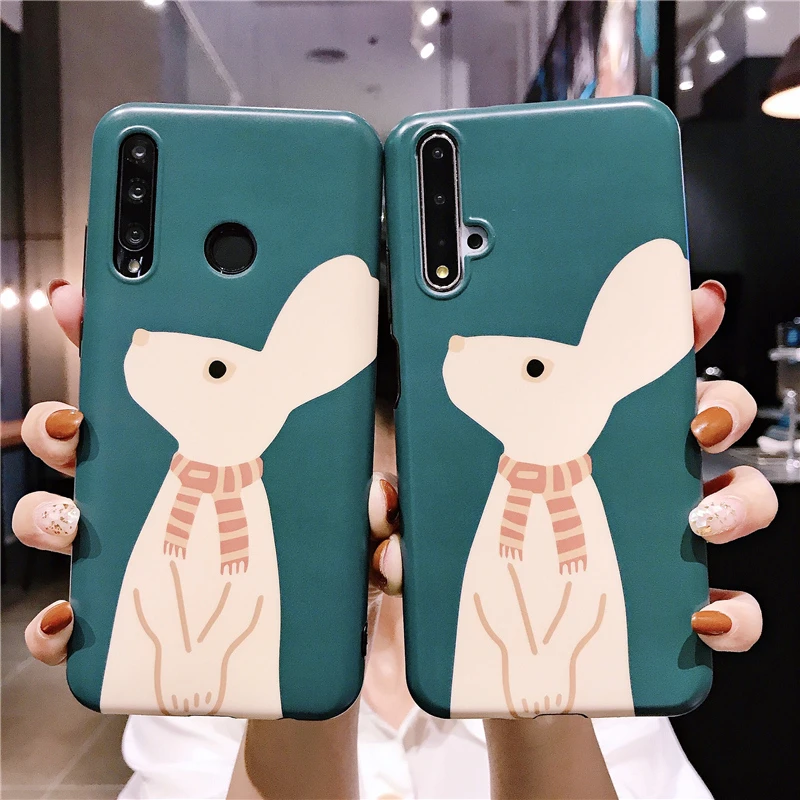 Sdreefge Cartoon Rabbit Phone Case For Samsung Galaxy S8 S9 S10 Plus NOTE8 NOTE9 Fashion IMD Scrub Back Cover |