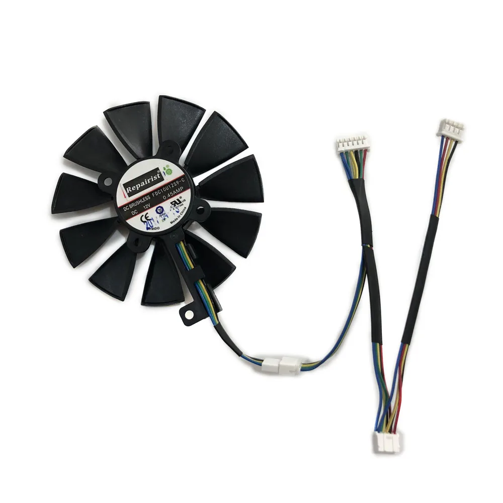 87 мм (90 мм) FDC10U12S9 C RX580 RX480/VEGA64 VGA охлаждающий вентилятор GPU для ASUS ROG STRIX RX VEGA64/580/480