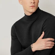 Winter Thick Warm Cashmere Sweater Men Turtleneck Mens Sweaters Slim Fit Pullover Men Classic Wool Knitwear Pull Homme