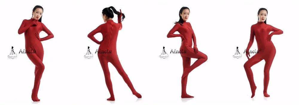 Ainclu Women’s Hoodless Zentai Catsuit Multicolor -Zentai shop online