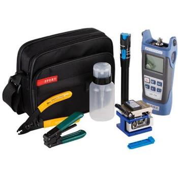 

12pcs/set Fiber Optic FTTH Tool Kit with FC-6S Fiber Cleaver and Optical Power Meter 5km Visual Fault Locator