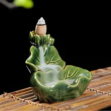 Ароматическая горелка с обратным потоком домашний декор керамический держатель для ароматических палочек фарфор дым водопад задний поток кадильница для ароматерапии