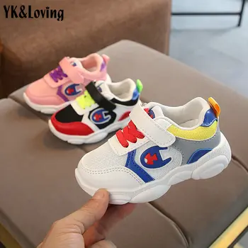 

2019 spring new children's shoes mesh color children's tennis breathable sports shoes fashion shoes girls boys sports shoes