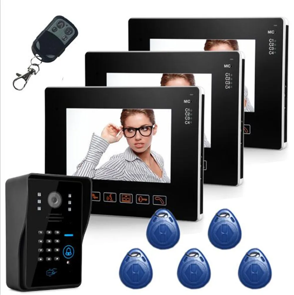 1v3 9 Inch Touch Keypad Intercom Video Door Phone