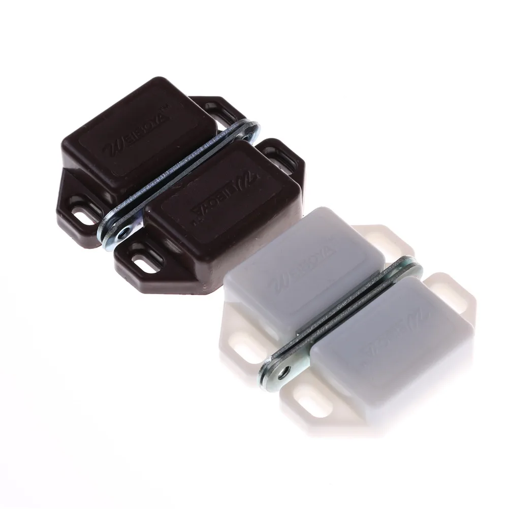 Small Magnetic Door Catches Brown Cupboard Wardrobe Cabinet Latch Catch 2 Colors Wholesale 2 Pcs/lot