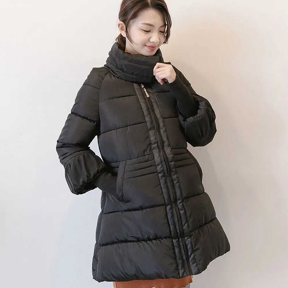 

Turtleneck Maternity Winter Coat Fashion Thicken Cotton-padded Coats Pregnant Women Pregnancy Coats Outerwear Jackets 2XL Plus