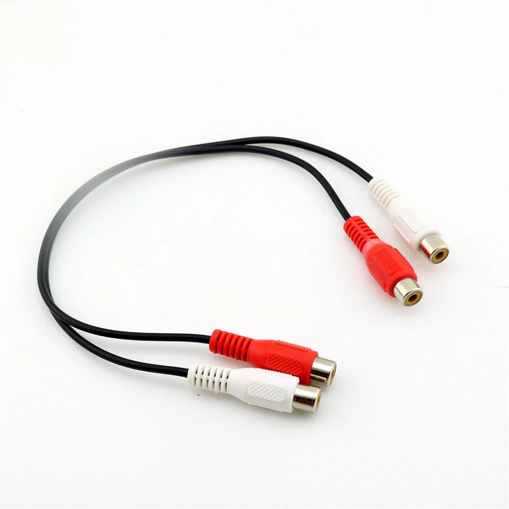 1x 2RCA Female to Audio Video DVD AV Extension Connector Adapter Cable 30cm | Электроника