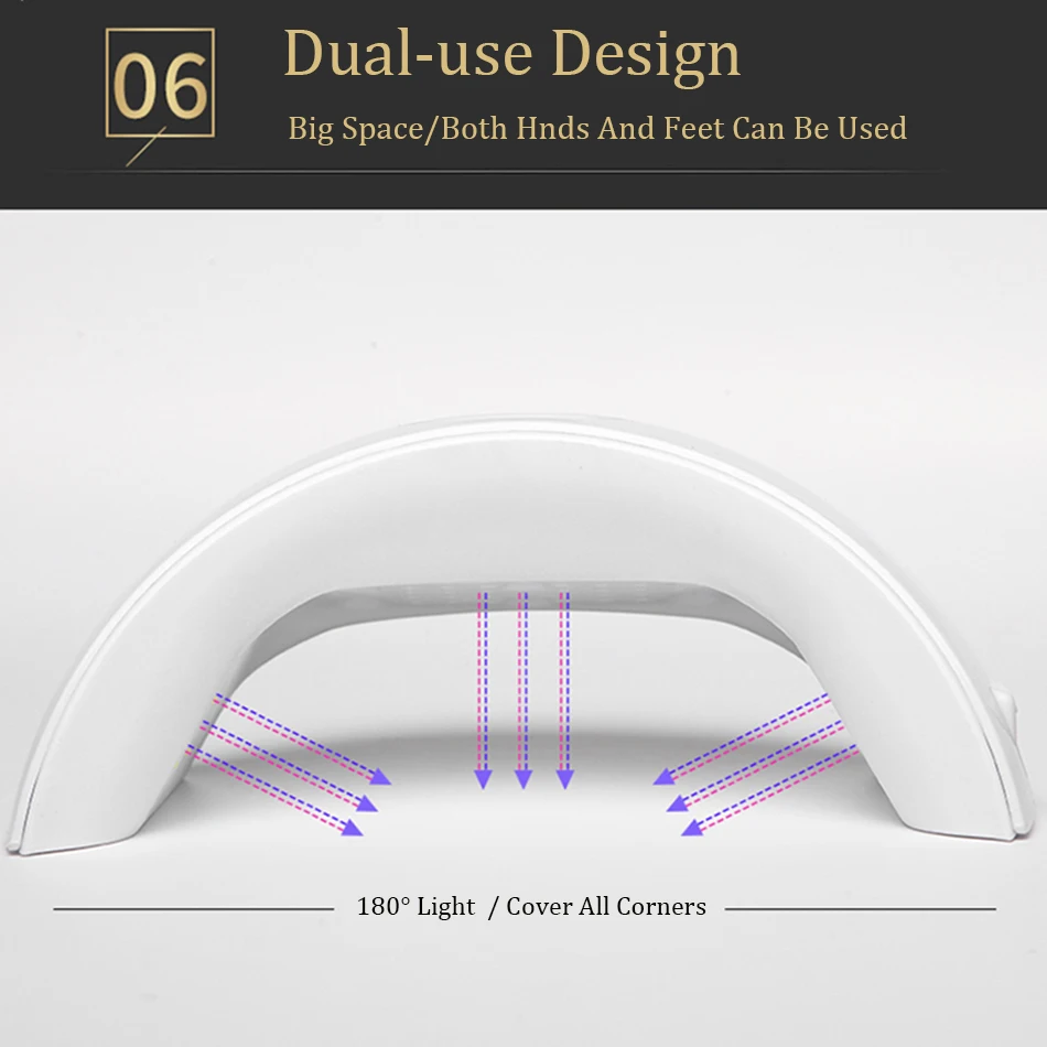 Новейший Светодиодный УФ-лампа 36 Вт, 12 шт., светодиодный Сушилка для ногтей, Гель-лак для ногтей, маникюр с кнопкой таймера, инструменты для дизайна ногтей, зарядка через usb