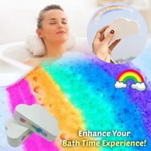 Лучшая соль для ванны Радужные облака увлажняющий, отшелушивающий очистка тела Пузырьковые шарики для ванны QQ99