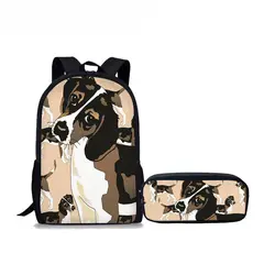 Детские школьные сумки собака породы Бигль Печать Карандаш сумка для подростков девочек Книга сумка для мальчиков Infantil Bolsas шт/комплект