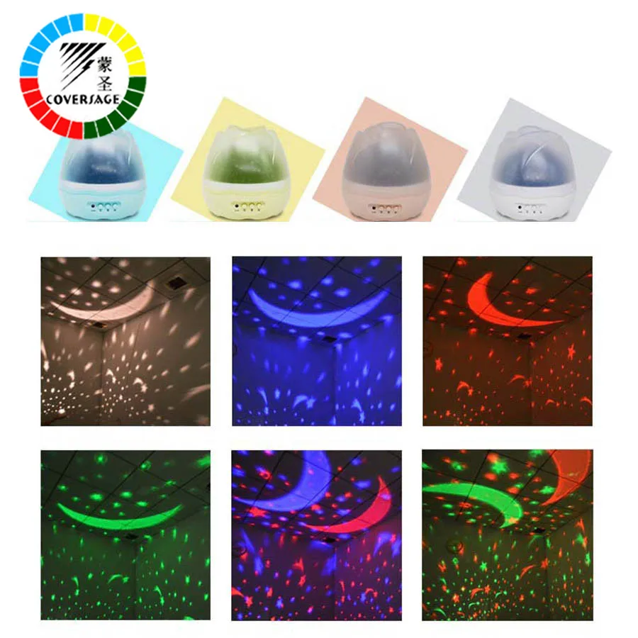  Coversage Night Light Projector Rotating Starry Sky Star Master Spin Romantic Led Lamp Projection C - 4000236881764