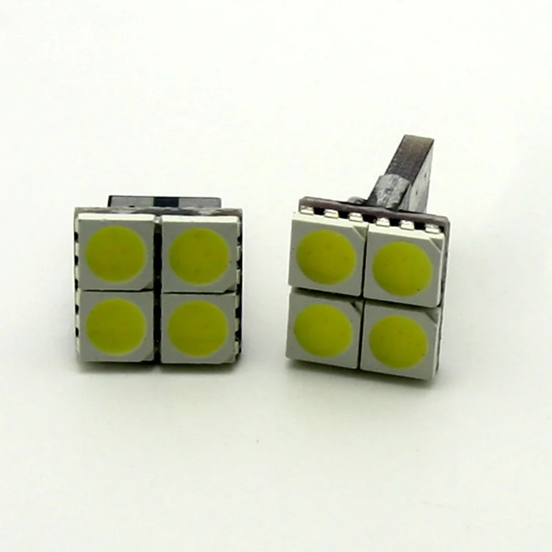 CANBUS 2 шт./лот T10 без ошибок 1 Вт W5W 4SMD 5050 специальная форма 48lm светодиодный лампы