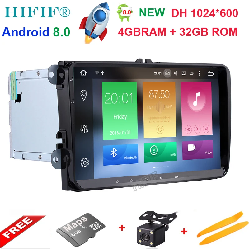 HIFIF 2Din 9Android 8.0 Octa Core PX5 Car DVD Player for VW Golf 5 Golf 6 Polo Passat Jetta Tiguan Touran For Skoda For Seat