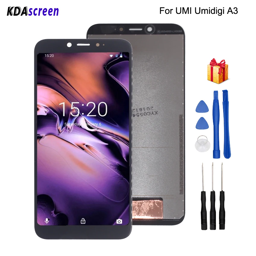 

For UMI Umidigi A3 LCD Display Touch Screen Digitizer Replacement For UMI A3 Display Screen LCD Phone Parts Free Tools