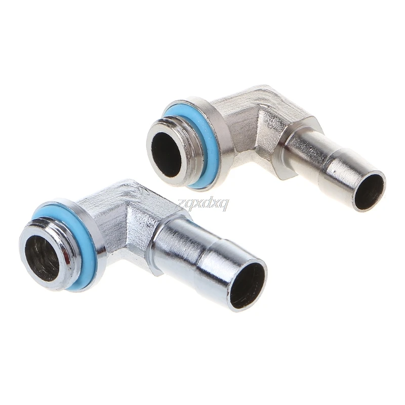 

OD 9mm / 11 mm PC Water Cooling System Part G1/4 Thread 90 Degree Elbow Pipe Connector Computer Components Cooling Accessories
