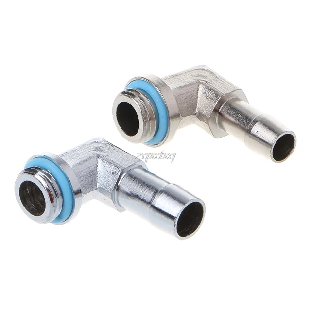 Best Offers OD 9mm / 11 mm PC Water Cooling System Part G1/4 Thread 90 Degree Elbow Pipe Connector Computer Components Cooling Accessories