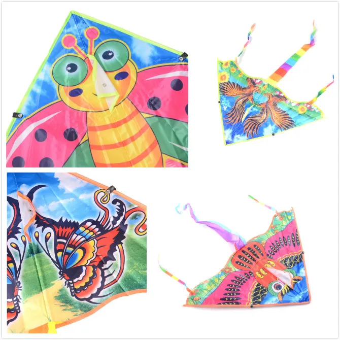 

4Styles Outdoor 50 cm Bees Eagles Butterflies Owls Styles Kite For Kids Medium Traditional Foldable Kite Recreation Products