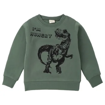 

Autumn winter boys girls thicken sweatshirt children pullover cotton cartoon dinosaur Tshirt Kids fashion casual sports clothes