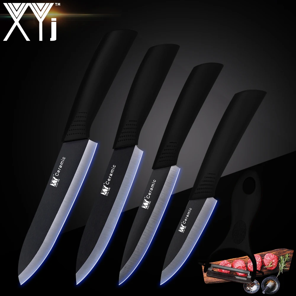 

XYj Japanese Ceramic Knife Kitchen Knives Set 3" 4" 5" 6" Zirconia Knife Peeler Black White Paring Fruit Ceramic Cooking Knives