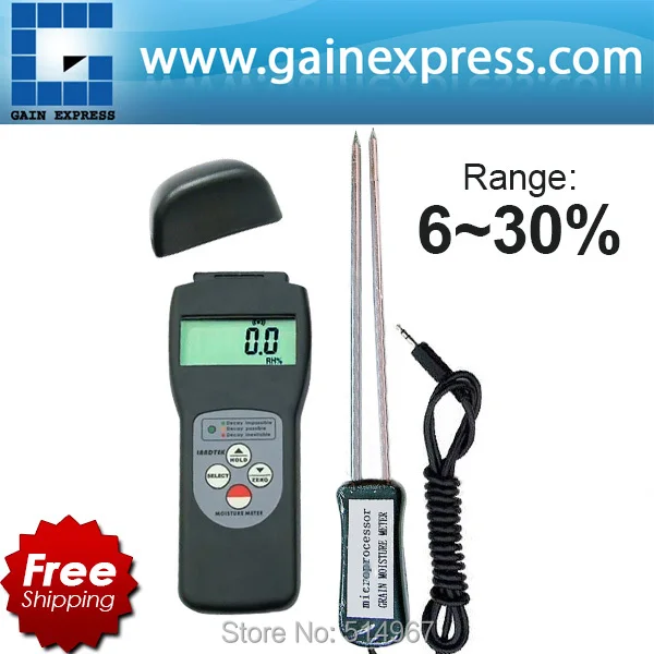 Handheld Digital Grain Moisture Meter Tester Rice Wheat Corn New 6 - 30% Range Measures 36 kinds of Grains digital multi grain moisture meter tester rice wheat rye peas corn oat 6 30% tk25g