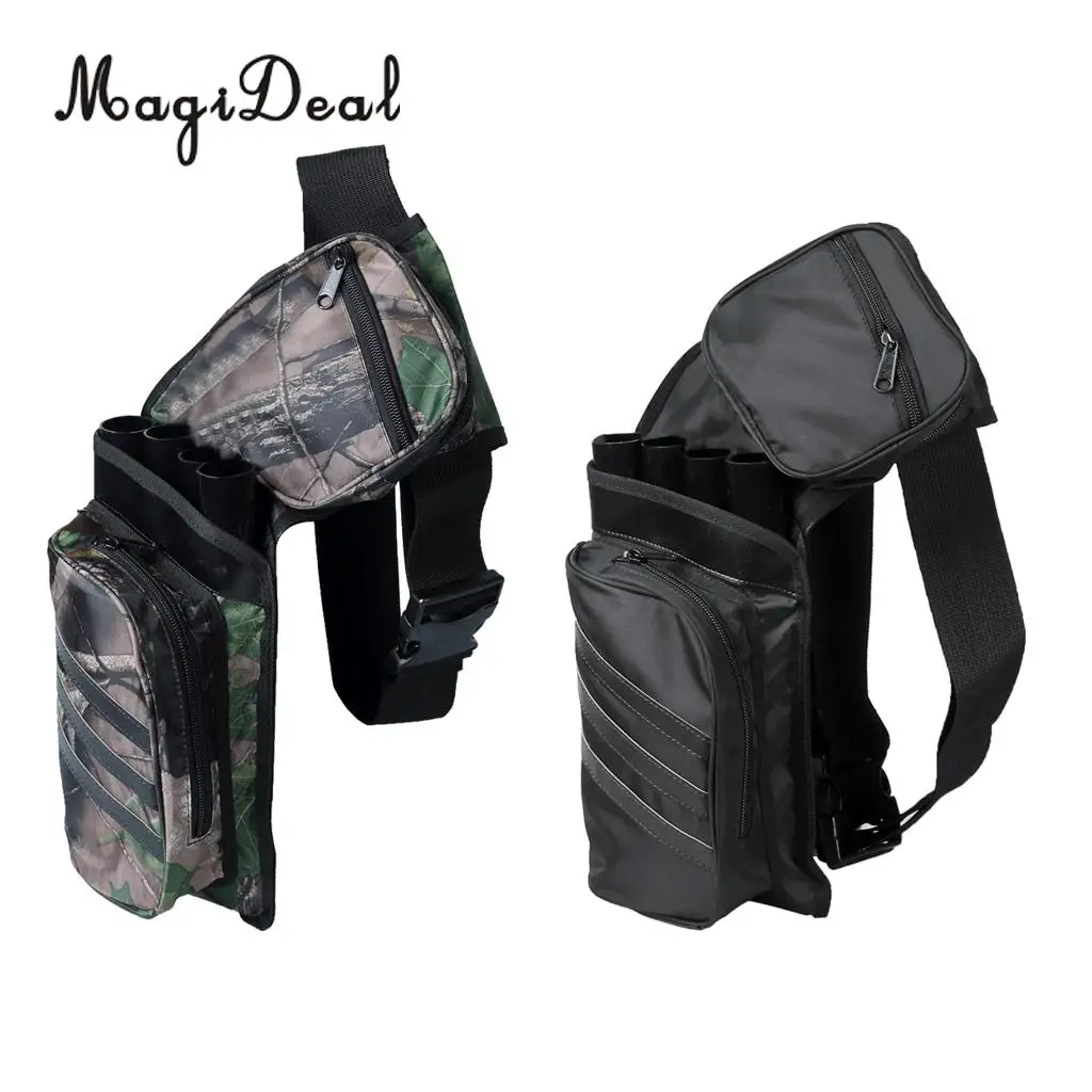 

MagiDeal Hot Professional Archery Arrow Quiver Holder Belt Waist Recurve Bow Hunting Shooting Sports - 3/ 4 Tubes Camo/Black
