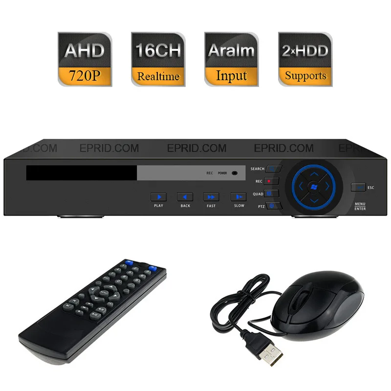 

16CH AHD-M 720P Realtime Recording CCTV Hybrid DVR 1080P NVR HDMI Alarm 2SATA