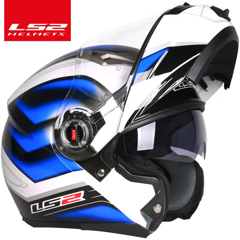 Шлем casco capacete LS2 ff370 flip up stomtrooper road bike moto для moto rcycle с солнцезащитным объективом - Цвет: 11