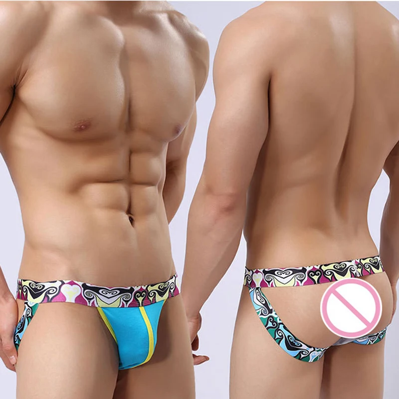 

New Men's Sexy Cotton Jock straps high quality Cotton tanga hombre G-string Thongs gay Underwear man Jockstrap
