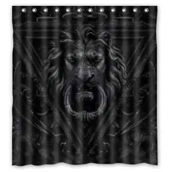 

Custom Dark Gothic Lion Shower Curtain Stylish Waterproof Polyester Fabric Bathroom Deco 66" x 72"