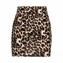 Юбки Женские s Большие размеры вечерние юбки для женщин леопардовая юбка с принтом Высокая талия Сексуальная Высокое качество