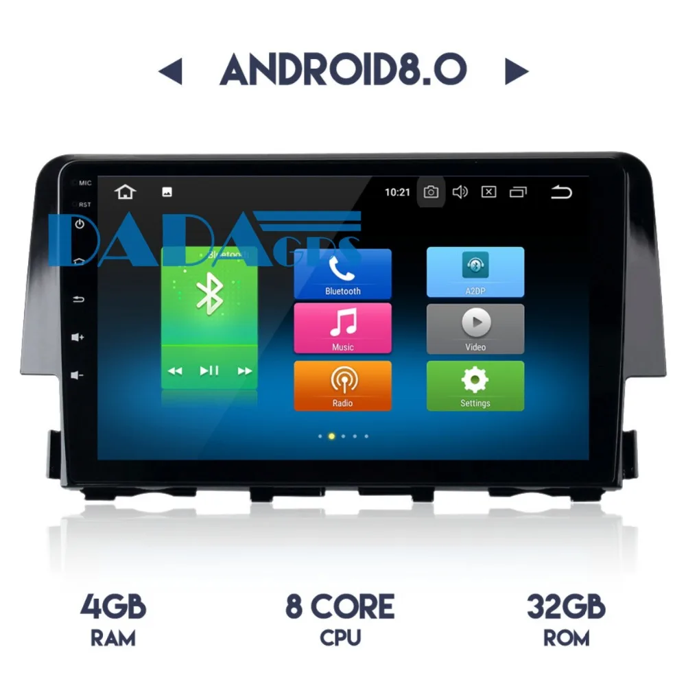 Clearance Big Screen Android 6.0 Car Radio GPS Navigation For Honda Civic 2016 2017 2018 no Car DVD Player Multimedia Sat Nav Audio Stereo 4
