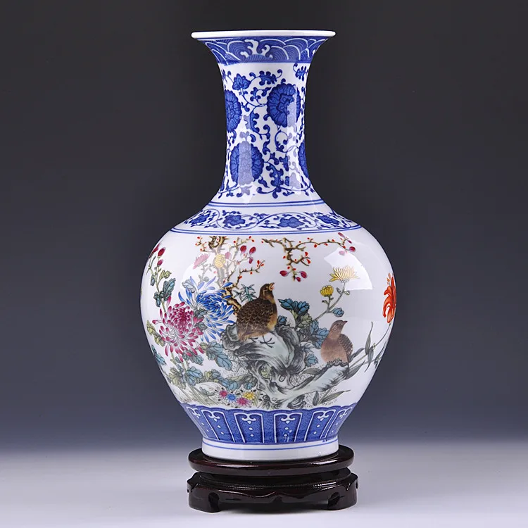 a small expensive porcelain heavy vase