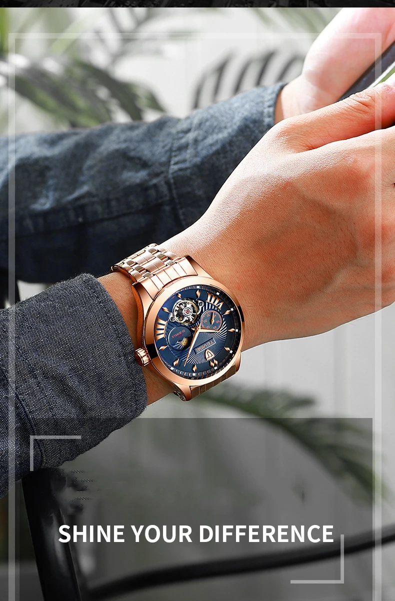 Tevise мужские s полые турбийон автоматические механические часы для мужчин с автоматическим подзаводом часы мужские водонепроницаемые наручные часы Relogio Masculino
