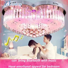 M Bluetooth Music Bedroom Light Minimalist Led Ceiling Light 220V-240V Crystal Lamp Wedding Room Warm Romantic Heart Lighting