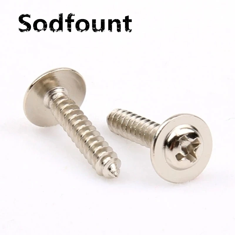 

100pcs/Lot 304 stainless steel self-tapping screws M2.3 M2.6 Cross round head PWA pan head with pad screw