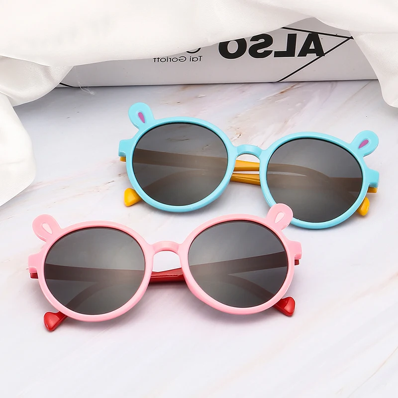

XIWANG New Kind Of Sunglasses For Lovely Boys And Girls Protect Eyes Sunglasses Colorful Rabbit-Shaped Children'S Eyeglasses