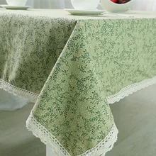 Table tissu Feuille dentelle Nappe oiseau imprimé couverture de Table À Manger Cheminée Vert Couverture De Table Rectangle/Rond/pastorale maison textile