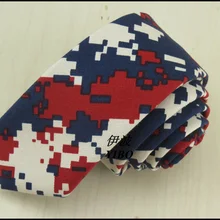 Темно-синий, красный, белый три цвета акварельный геометрический дизайн высокого качества хан издание красивый мужской узкий галстук продукт