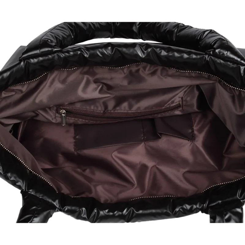Новая зимняя сумка для женщин, Повседневная хлопковая стеганая сумка с перьями для женщин, сумка через плечо