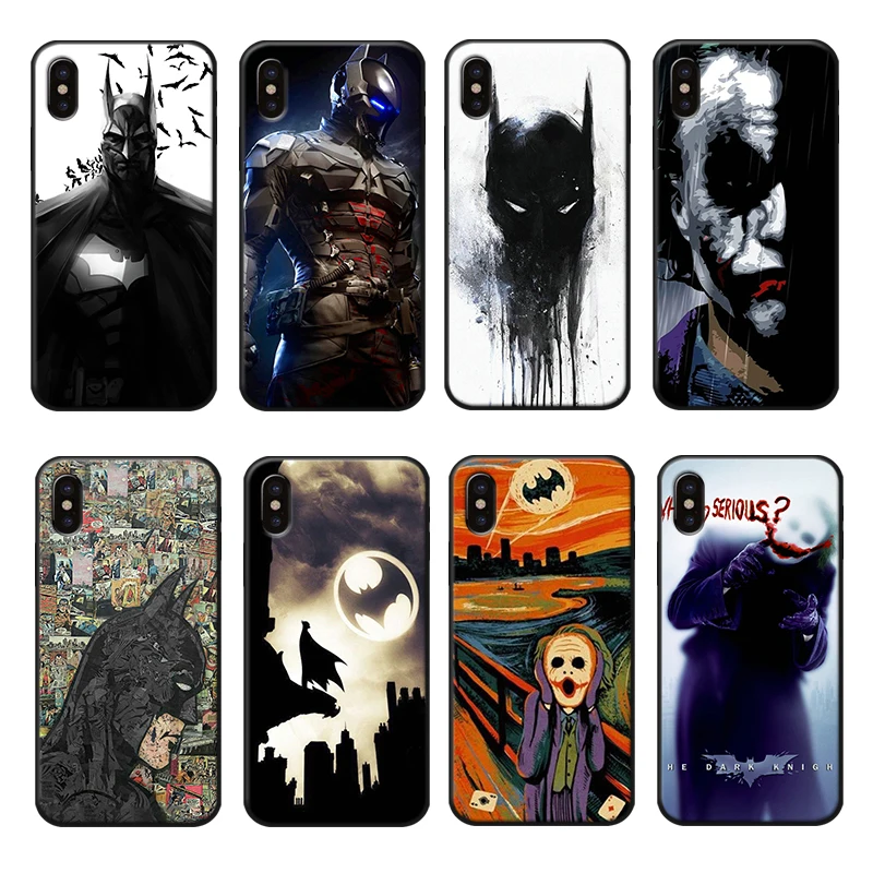 Batman Joker Harley Phone Case for iphone7 8 Plus Soft Luxury Silicone Cover iPhone8 6 6s X XR XS Max TPU |