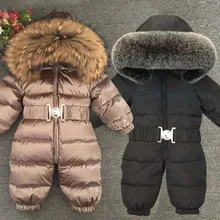 2019 Warm Overalls for Children Real Fur Hood Boys Down Rompers Windproof Kids Girls Jumpsuits Onesie Duck Down Baby Snowsuits цена 2019 Warm Overalls for Children Real Fur Hood Boys Down Rompers Windproof Kids Girls Jumpsuits Onesie Duck Down Baby Snowsuits цены онлайн