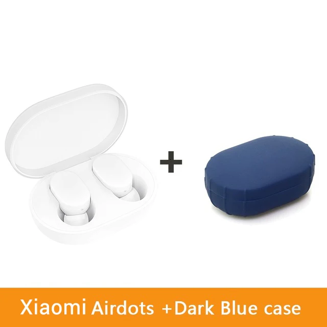 В качестве сырьевого материала! Xiaomi Mijia AirDots Bluetooth наушники Молодежная версия TWS Беспроводная гарнитура стерео бас с микрофоном Handsfree - Цвет: Add Dark Blue Box