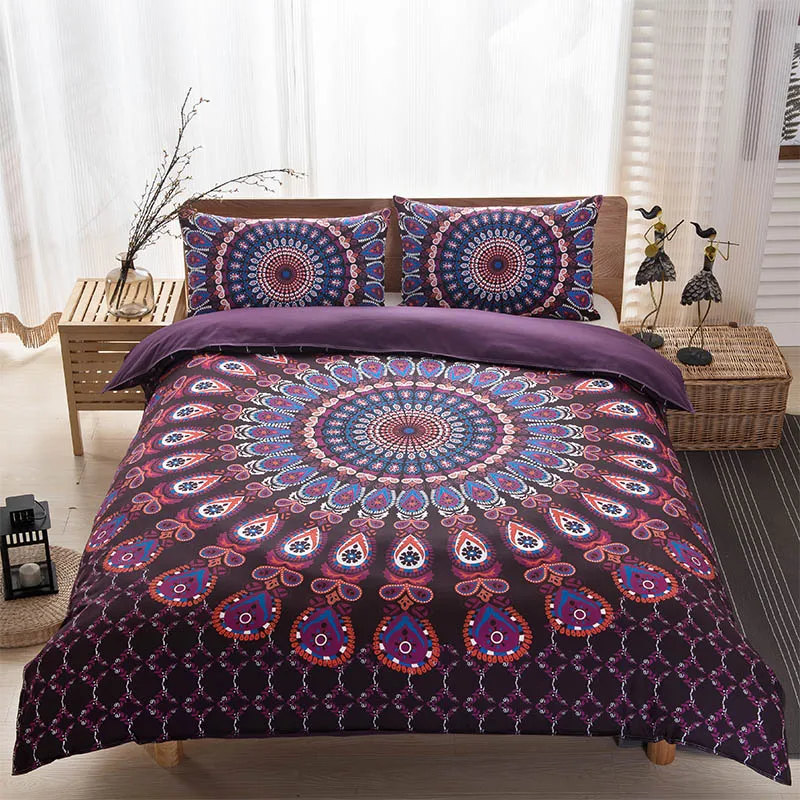 

3pcs Bohemian Bedding Set Mandala Duvet Cover Set Posture Million Romantic Soft Bedclothes Plain Twin Queen King Size Boho Sheet