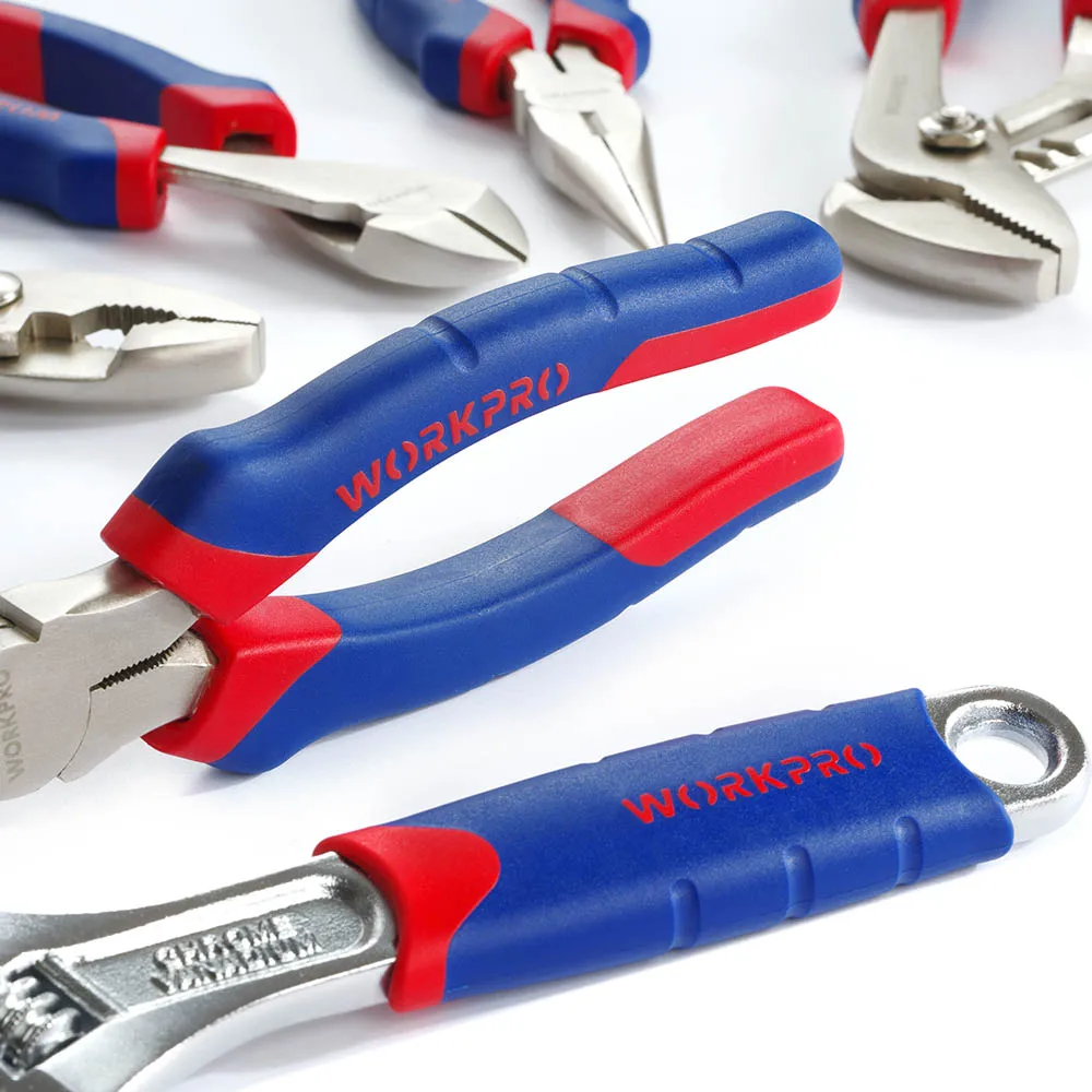 Free Shipping WORKPRO 6PC Pliers And Wrench Set