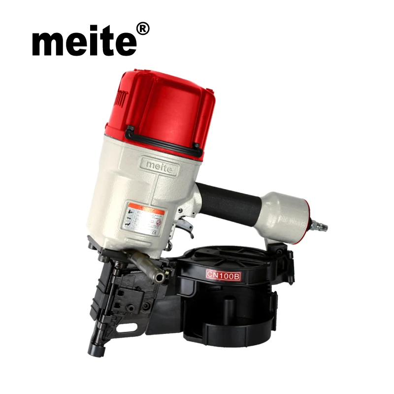 MEITE CN100B 15 degree coil nail 4" industrial Pneumatic coil nailer gun power tools for heavy