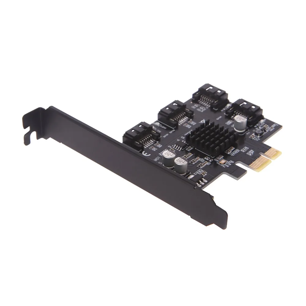 OPEN SMART PCI Express 1x To 4 Port Sata 3 0 6G Expansion Controller Card Marvell 2