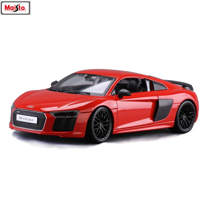 Ретро модель автомобиля Maisto 1:18 Audi R8 из сплава Классическая украшение для